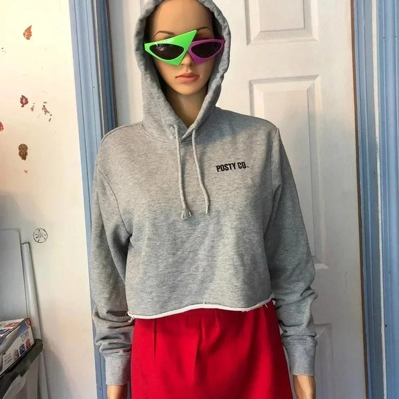 Women cropped Hoodie sweatshirt size S - Picture 1 of 3